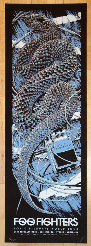2015 Foo Fighters - Sydney Silkscreen Concert Poster by Ken Taylor