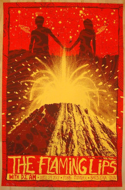 2007 The Flaming Lips - Barcelona Silkscreen Concert Poster by Todd Slater