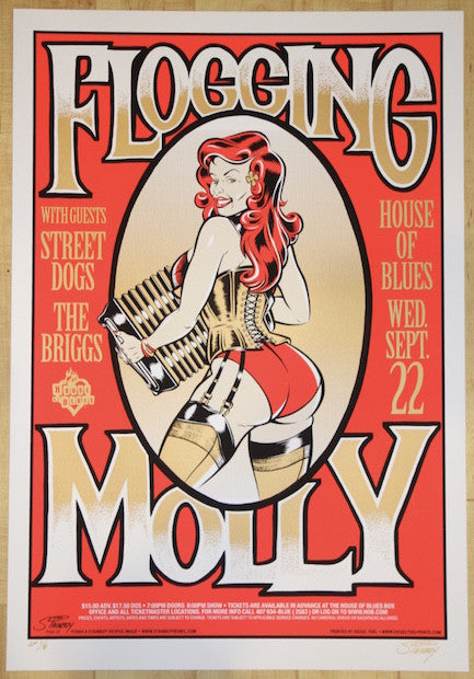 2004 Flogging Molly - Orlando II Silkscreen Concert Poster by Stainboy