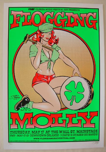 2007 Flogging Molly - Silkscreen Concert Poster by Stainboy