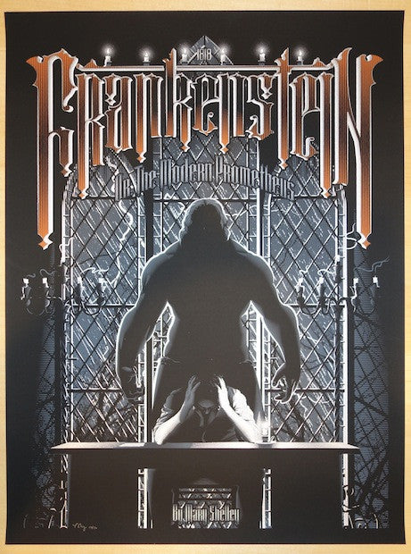 2014 "Frankenstein" - Black Variant Movie Poster by Tracie Ching