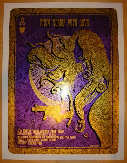2012 James Bond "From Russia With Love" - Silkscreen Movie Poster by David O'Daniel