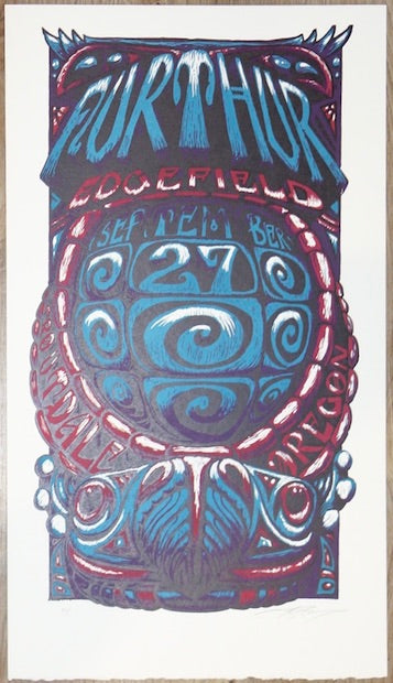 2012 Furthur - Troutdale I Linocut Concert Poster by AJ Masthay