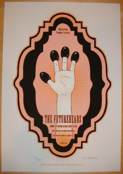 2005 The Futureheads - Los Angeles Silkscreen Concert Poster by Tara McPherson