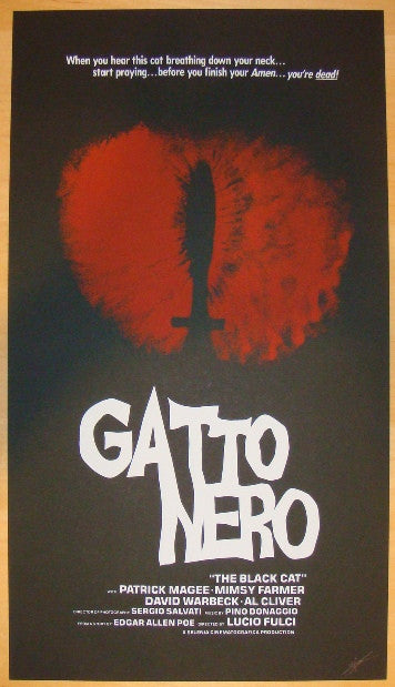 2012 "Gatto Nero" - Silkscreen Movie Poster by Jay Shaw