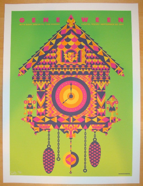 2011 Gene Ween - Austin Variant Concert Poster by Todd Slater