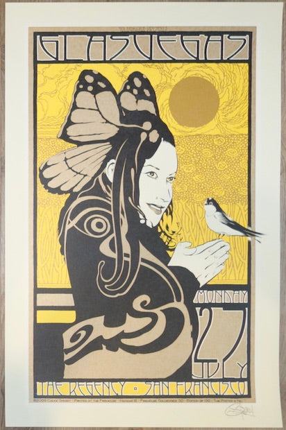 2009 Glasvegas - San Francisco Silkscreen Concert Poster by Chuck Sperry
