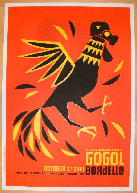 2010 Gogol Bordello - Boulder Concert Poster by Dan Stiles