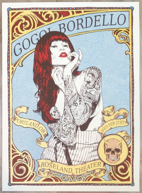 2018 Gogol Bordello - Portland Silkscreen Concert Poster by Fugscreens