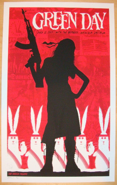 2009 Green Day - Philadelphia Silkscreen Concert Poster by Todd Slater