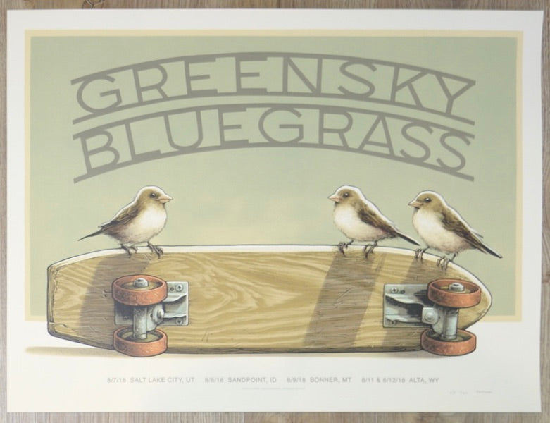2018 Greensky Bluegrass - Rockies Tour Silkscreen Concert Poster by Justin Santora