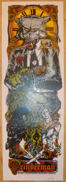 2011 Grinderman - Melbourne II Silkscreen Concert Poster by Rhys Cooper