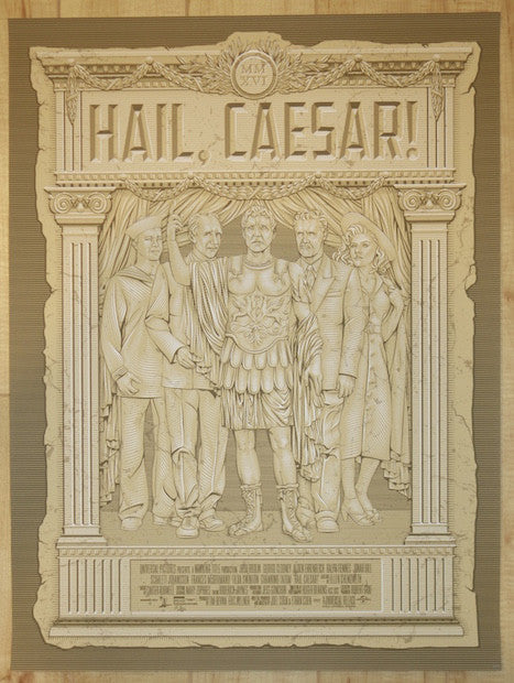 2016 "Hail, Caesar!" - Silkscreen Movie Poster by Tracie Ching