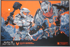 2021 "Halo Infinite: Forever We Fight" - Variant Silkscreen Poster by Ken Taylor