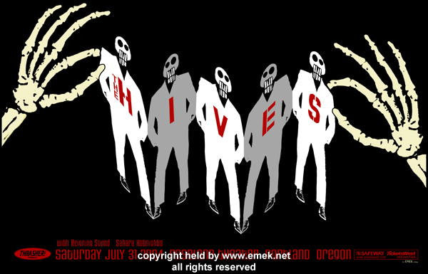 2004 The Hives Silkscreen Concert Poster by Emek
