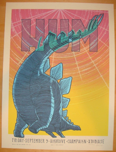 2011 Hum - Champaign Silkscreen Concert Poster by Jay Ryan