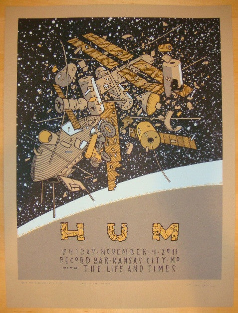 2011 Hum - Kansas City Silkscreen Concert Poster by Jay Ryan