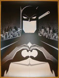 2012 "Batman" - I Heart Gotham Silkscreen Art Print by Bruce Yan