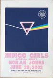 2002 Indigo Girls & Norah Jones - Columbus Concert Poster by Jeff Wood & Judy Gex