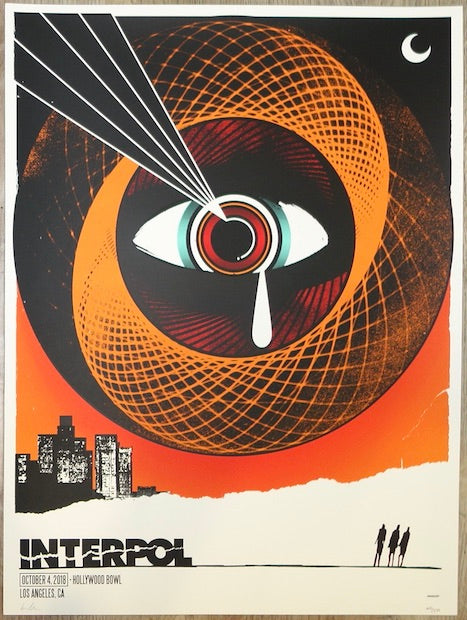 2018 Interpol - Los Angeles Silkscreen Concert Poster by Ivan Minsloff