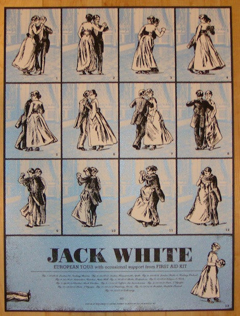 2012 Jack White - European Tour Silkscreen Concert Poster by Rob Jones