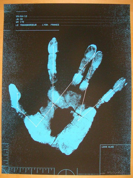 2012 Jack White - Lyon Concert Poster by Alan Hynes