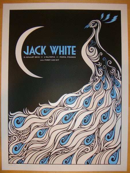 2012 Jack White - Paris I Silkscreen Concert Poster by Todd Slater