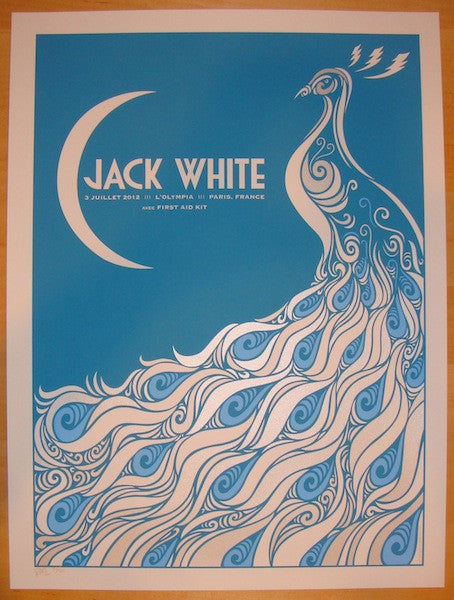 2012 Jack White - Paris II Concert Poster by Todd Slater