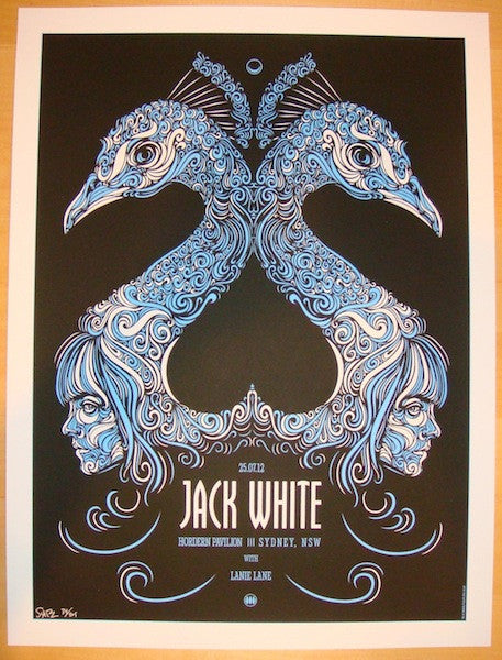 2012 Jack White - Sydney Silkscreen Concert Poster by Todd Slater