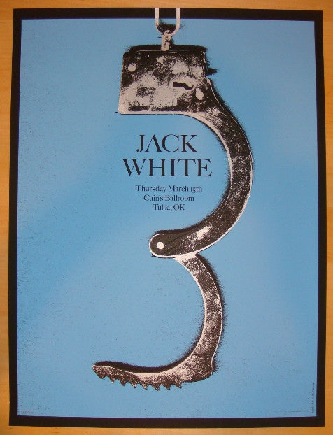 2012 Jack White - Tulsa Silkscreen Concert Poster by Alan Hynes