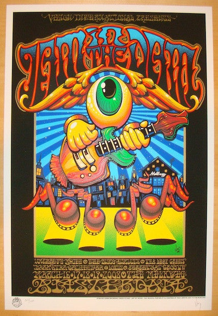 2008 Jam In The Dam - Amsterdam Silkscreen Concert Poster by Jeff Wood