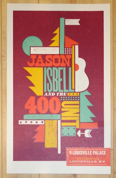 2017 Jason Isbell - Louisville Letterpress Concert Poster by Brad Vetter