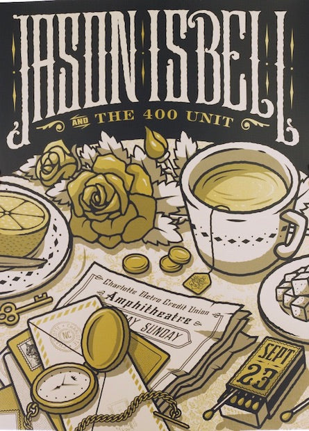 2018 Jason Isbell - Charlotte Silkscreen Concert Poster by Half and Half