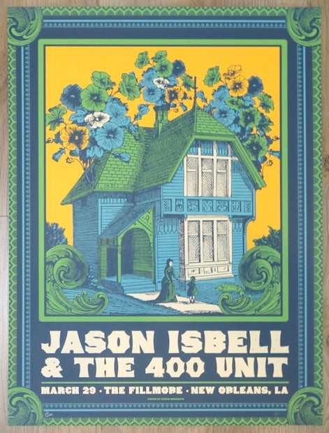 2019 Jason Isbell - New Orleans Silkscreen Concert Poster by Status Serigraph