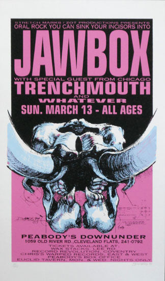 1994 Jawbox - Cleveland Silkscreen Concert Poster by Derek Hess 1994 Jawbox - Cleveland Silkscreen Concert Poster by Derek Hess