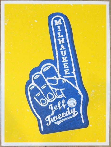 2018 Jeff Tweedy - Milwaukee Silkscreen Concert Poster by Nick Van Berkum