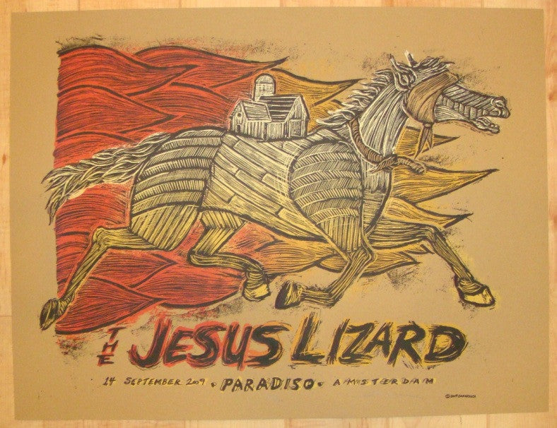 2009 The Jesus Lizard - Amsterdam Concert Poster by Dan Grzeca