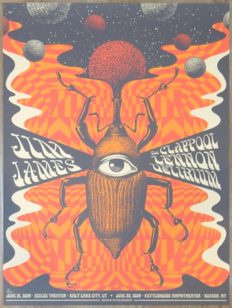 2019 Jim James & Claypool Lennon Delirium - Salt Lake City/Bonner Concert Poster by Status