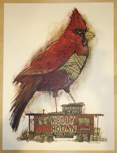 2013 Kelly Hogan - Chicago Silkscreen Concert Poster by Dan Grzeca