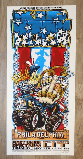 2002 Kid Rock - Philadelphia Silkscreen Concert Poster by Jeral Tidwell & Jeff Wood