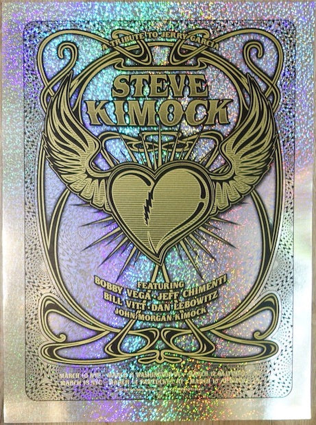 2015 Steve Kimock - Garcia Tribute Tour Foil Variant Concert Poster by Dave Hunter