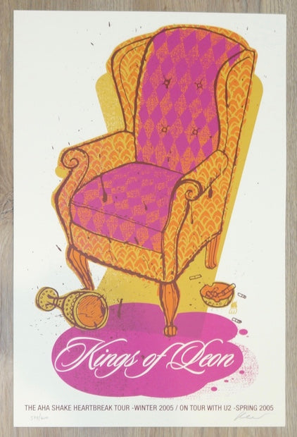 2005 Kings of Leon - Winter/Spring Tour Silkscreen Concert Poster by Methane