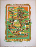 2007 Kings of Leon Silkscreen Concert Poster by Guy Burwell
