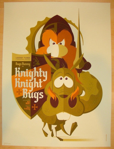 2013 "Knighty Knight Bugs" - Movie Poster by Tom Whalen