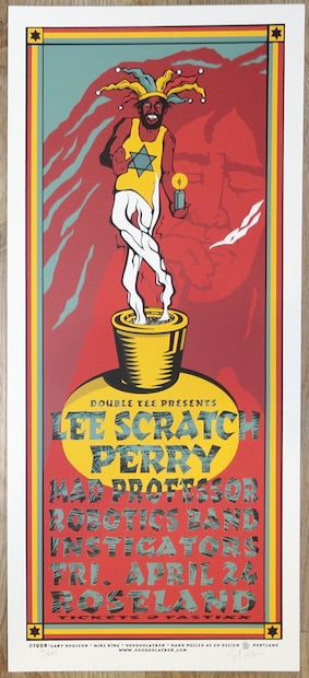 1998 Lee Scratch Perry - Portland Silkscreen Concert Poster by Gary Houston