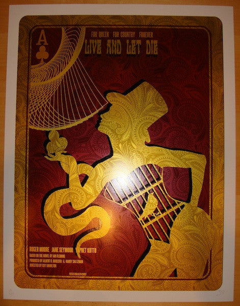 2012 James Bond "Live And Let Die" - Silkscreen Movie Poster by David O'Daniel