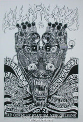 1997 Lollapalooza w/ Soundgarden & Metallica B/W Poster by Emek