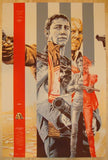 2012 "Looper" - Gold Silkscreen Movie Poster by Martin Ansin