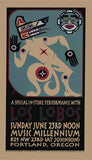 2002 Los Lobos - Portland Concert Poster by Gary Houston