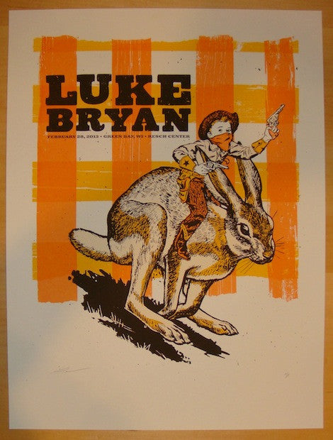 2013 Luke Bryan - Green Bay Concert Poster by Andrew Vastagh